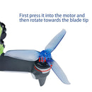 RCSTQ 2 Pairs Clear Color Quick-release Propellers for DJI FPV(Blue)