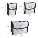 RCSTQ for DJI FPV Combo 2 x Batteries Li-Po Safe Explosion-proof Storage Bag(Silver)