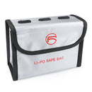 RCSTQ for DJI FPV Combo 3 x Batteries Li-Po Safe Explosion-proof Storage Bag(Silver)