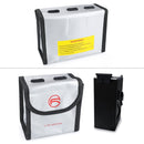 RCSTQ for DJI FPV Combo 3 x Batteries Li-Po Safe Explosion-proof Storage Bag(Silver)