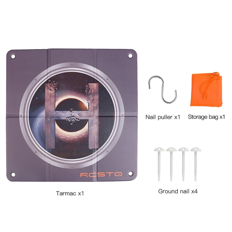RCSTQ 45cm Square Portable Parking Apron Foldable Landing Pad for DJI FPV / Mavic mini / Air 2S (Orange)