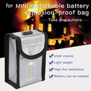 RCSTQ for FIMI X8 Mini Drone Battery Li-Po Safe Explosion-proof Storage Bag(Silver)