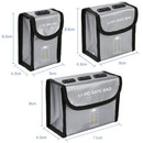 RCSTQ for FIMI X8 Mini Drone 3 x Batteries Li-Po Safe Explosion-proof Storage Bag(Silver)