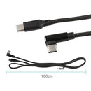 RCSTQ For DJI FPV Goggles V2 Type-C / USB-C to Type-C / USB-C Elbow Transmission Data Cable, Length: 1m