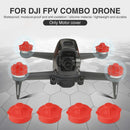 RCSTQ 4 in 1 Motor Cover Cap Motors Silicone Protector for DJI FPV (Red)
