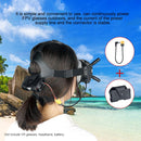 RCSTQ Anti Scratch PU Battery Storage Bag with T Male Cable for DJI FPV Goggles V2