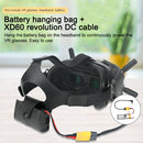 RCSTQ Anti Scratch PU Battery Storage Bag with TX60 Adapter for DJI FPV Goggles V2
