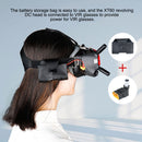 RCSTQ Anti Scratch PU Battery Storage Bag with TX60 Adapter for DJI FPV Goggles V2