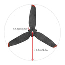 RCSTQ 2 Pairs Carbon Fiber Quick-release Propellers for DJI FPV