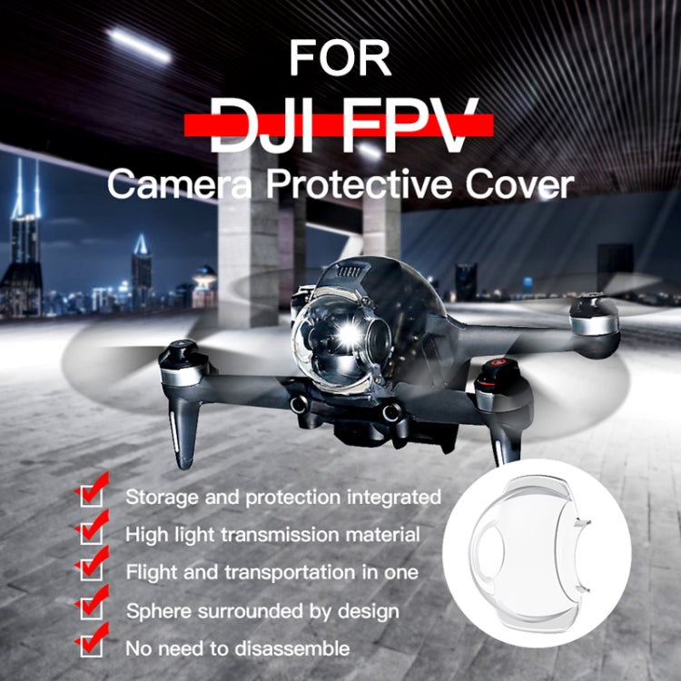 RCSTQ Gimbal Camera Lens Protective Hood Sunshade Cover for DJI FPV Drone(Transparent)