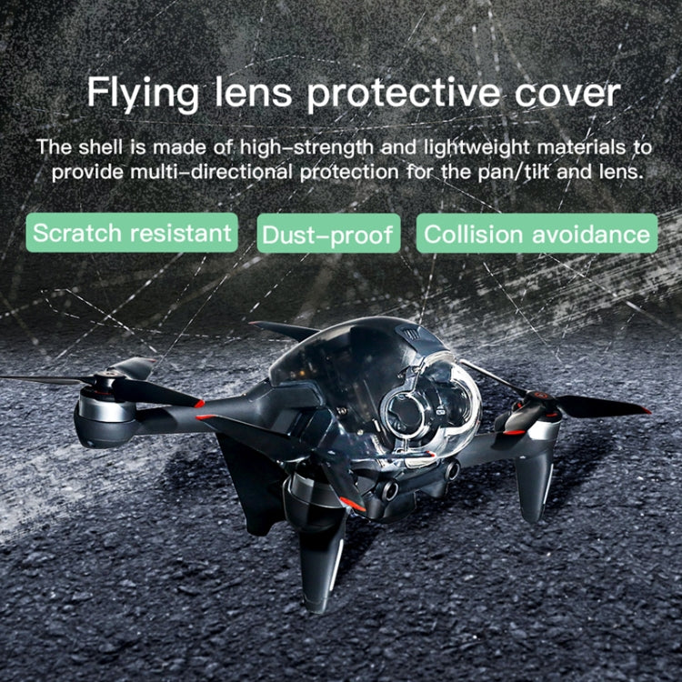 RCSTQ Gimbal Camera Lens Protective Hood Sunshade Cover for DJI FPV Drone(Transparent)