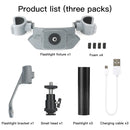 RCSTQ Fixed Bracket Chargeable Flashlight Night Flight Kit for DJI Mavic 2 Pro / Zoom Drone, Triple Flashlight