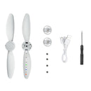STARTRC One Pair Rechargeable Noise Reduction LED Flashing Propeller for DJI Mini 2 (Grey)