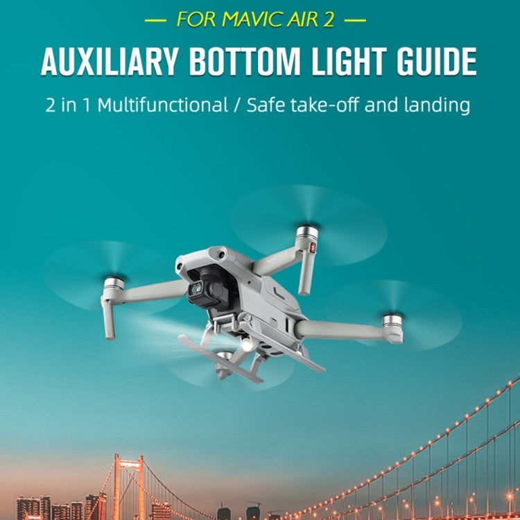 STARTRC for DJI Mavic Air 2 Foldable Quick Release Anti-collision Landing Gear Height Extender Holder with LED Night Indicator Light (Grey)