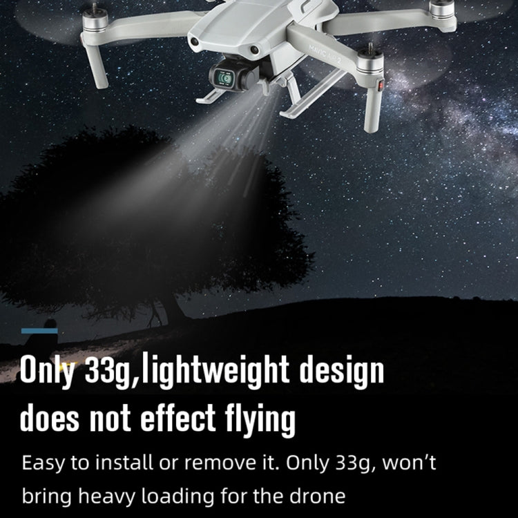STARTRC for DJI Mavic Air 2 Foldable Quick Release Anti-collision Landing Gear Height Extender Holder with LED Night Indicator Light (Grey)