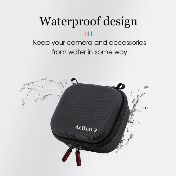 STARTRC Diamond Texture PU Storage Case Bag for DJI Action 2 (Black)