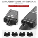 Sunnylife DC339 4 PCS Silicone Anti-release Plug for DJI Action 2 (Black)