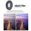 JSR NIGHT Lens Filter For DJI Osmo Action 3 / GoPro Hero11 Black / HERO10 Black / HERO9 Black