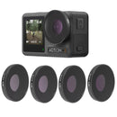 JSR 4 in 1 ND8PL / ND16PL / ND32PL / ND64 PL Lens Filter For DJI Osmo Action 3 / GoPro Hero11 Black / HERO10 Black / HERO9 Black