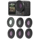 JSR 4 in 1 UV CPL ND8 ND16 ND32 ND64 Lens Filter For DJI Osmo Action 3 / GoPro Hero11 Black / HERO10 Black / HERO9 Black