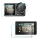 For DJI Osmo Action 3 2pcs STARTRC 3-in-1 Lens Front and Back Screen Tempered Glass Film
