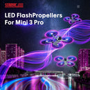 For DJI Mavic Mini 3 Pro STARTRC 2 Pairs Color LED Flash Lamp Low Noise Propellers (Transparent)