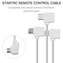 STARTRC 30cm 8 Pin to Micro USB Converting Connector Data Cable for DJI Mavic Mini / Air, Shark Remote Controller(White)