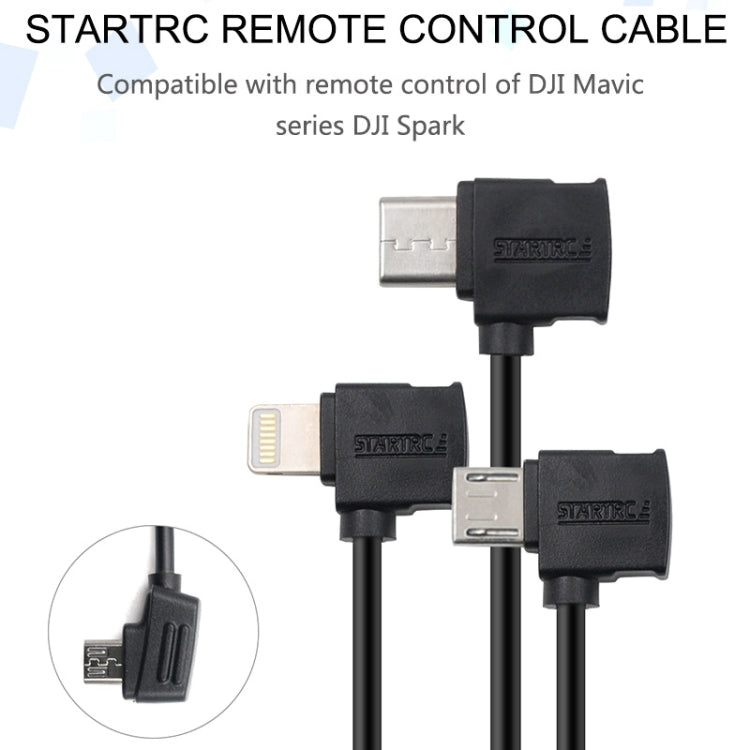 STARTRC 10cm 8 Pin to Micro USB Converting Connector Data Cable for DJI Mavic Mini / Air, Shark Remote Controller(Black)