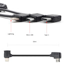 STARTRC 10cm Micro USB to Micro USB Converting Connector Data Cable for DJI Mavic Mini / Air, Shark Remote Controller(Black)