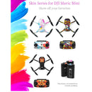 STARTRC Color Pattern Waterproof PVC Stickers Drone & Controller & Battery for DJI Mavic Mini (Tiger Head Flame)