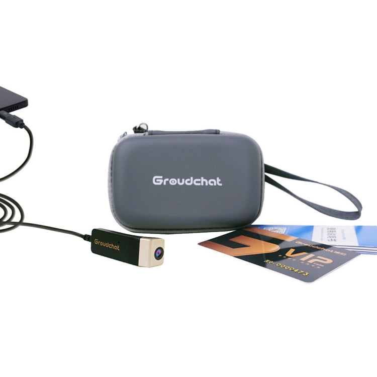Groudchat JP1DV1 1080P HD Smart Camera Mobile Phone USB Live Camera for Glasses Legs, Built-in Sound-absorbing and Noise-reducing Microphone (Black Gold)