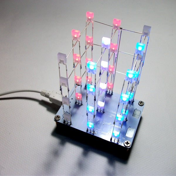 Geekcreit DIY C51 Touch Control 3x3x4 Color LED Light Cube Kit