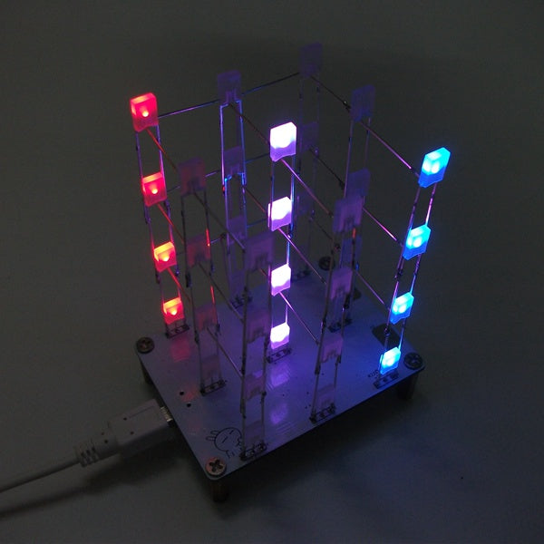 Geekcreit DIY C51 Touch Control 3x3x4 Color LED Light Cube Kit