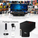 TX6 4K UHD Smart TV Box with Remote Controller, Android 7.1 Allwinner H6 Quad Core ARM Cortex-A53 1.5 GHz, 4GB+32GB, Support Dual Band WiFi & HDMI & RJ45 & TF Card & SPDIF(Black)