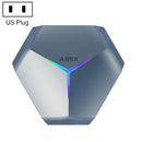 A95X F4 8K UHD Smart TV BOX Android 10.0 Media Player wtih Remote Control, Amlogic S905X4 Quad Core Cortex-A55 up to 2.0GHz, RAM: 4GB, ROM: 128GB, 2.4GHz/5GHz WiFi, Bluetooth, US Plug(Metallic Blue)