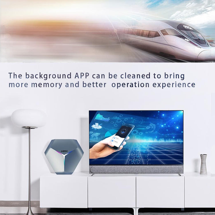 A95X F4 8K UHD Smart TV BOX Android 10.0 Media Player wtih Remote Control, Amlogic S905X4 Quad Core Cortex-A55 up to 2.0GHz, RAM: 4GB, ROM: 128GB, 2.4GHz/5GHz WiFi, Bluetooth, AU Plug(Metallic Blue)