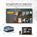 A95X F4 8K UHD Smart TV BOX Android 10.0 Media Player wtih Remote Control, Amlogic S905X4 Quad Core Cortex-A55 up to 2.0GHz, RAM: 4GB, ROM: 128GB, 2.4GHz/5GHz WiFi, Bluetooth, EU Plug(Metallic Blue)