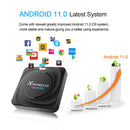 X88 Pro 20 4K Smart TV BOX Android 11.0 Media Player with Infrared Remote Control, RK3566 Quad Core 64bit Cortex-A55 up to 1.8GHz, RAM: 8GB, ROM: 64GB, Support Dual Band WiFi, Bluetooth, Ethernet, US Plug