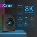 X96 X4 8K Smart TV BOX Android 11.0 Media Player with Remote Control, Amlogic S905X4 Quad Core ARM Cortex A55, RAM: 4GB, ROM: 64GB, Support 100M, Dual Band WiFi, Bluetooth, UK Plug
