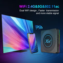 X96 X4 8K Smart TV BOX Android 11.0 Media Player with Remote Control, Amlogic S905X4 Quad Core ARM Cortex A55, RAM: 4GB, ROM: 64GB, Support 100M, Dual Band WiFi, Bluetooth, UK Plug