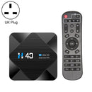 H40 4K Ultra HD Smart TV BOX Android 10.0 Media Player wtih Remote Control, Quad-core, RAM: 4GB, ROM: 64GB(UK Plug)