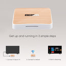 MECOOL KM6 4K Smart TV BOX Android 10.0 Media Player wtih Remote Control, Amlogic S905X4 Quad Core ARM Cortex A55, RAM: 4GB, ROM: 32GB, Support WiFi, Bluetooth, Ethernet, EU Plug