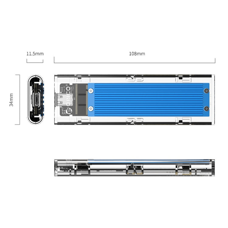 ORICO TCM2-C3 NVMe M.2 SSD Enclosure (10Gbps)