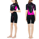 SLINX 1104 3mm Neoprene Super Elastic Wear-resistant Warm U-splicing Wet Short-sleeved One-piece Wetsuit for Women, Size: S