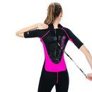 SLINX 1104 3mm Neoprene Super Elastic Wear-resistant Warm U-splicing Wet Short-sleeved One-piece Wetsuit for Women, Size: S