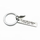 Creative Drive Safe Handsome Words Stainless Steel Keychain Key Rings(Wing)