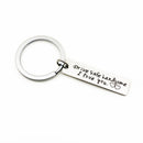 Creative Drive Safe Handsome Words Stainless Steel Keychain Key Rings(Motorcycle)