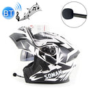 Soman 955 Skyeye Motorcycle Full / Open Face Bluetooth Helmet Headset Full Face, Supports Answer / Hang Up Calls(Skyeye White)
