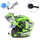Soman 955 Skyeye Motorcycle Full / Open Face Bluetooth Helmet Headset Full Face, Supports Answer / Hang Up Calls(Skyeye Green)