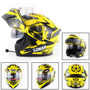 Soman 955 Skyeye Motorcycle Full / Open Face Bluetooth Helmet Headset Full Face, Supports Answer / Hang Up Calls(Skyeye Yellow)